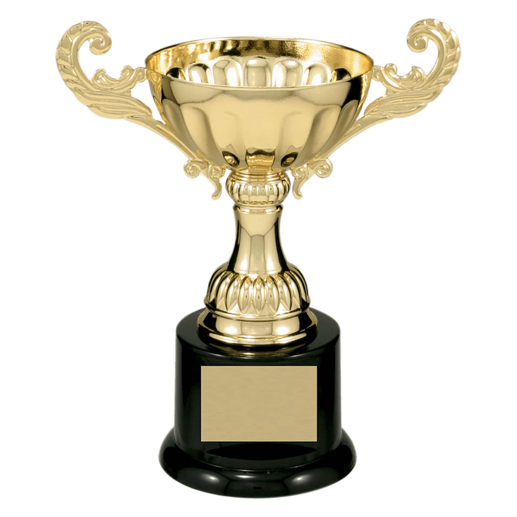 Example of classic gold metal cup