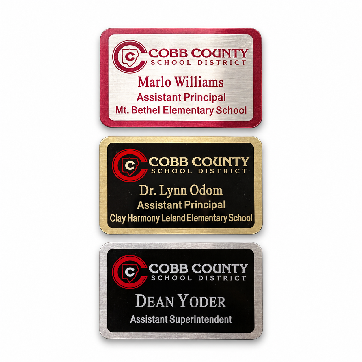 Example of executive name badge