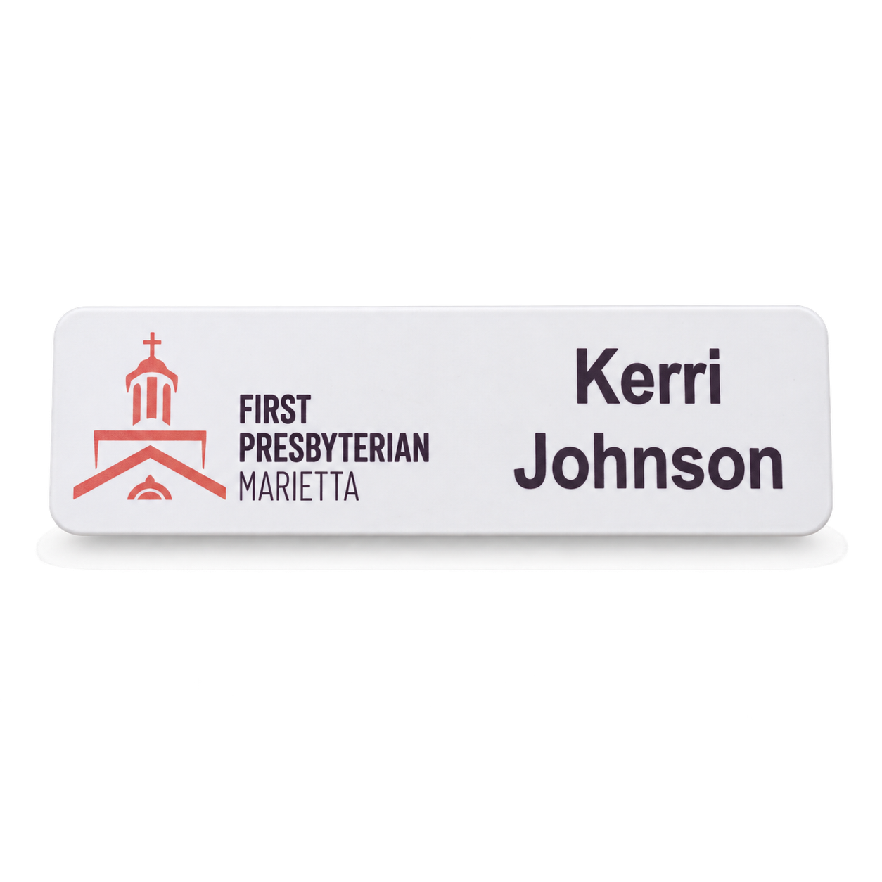 Example of plastic name badge