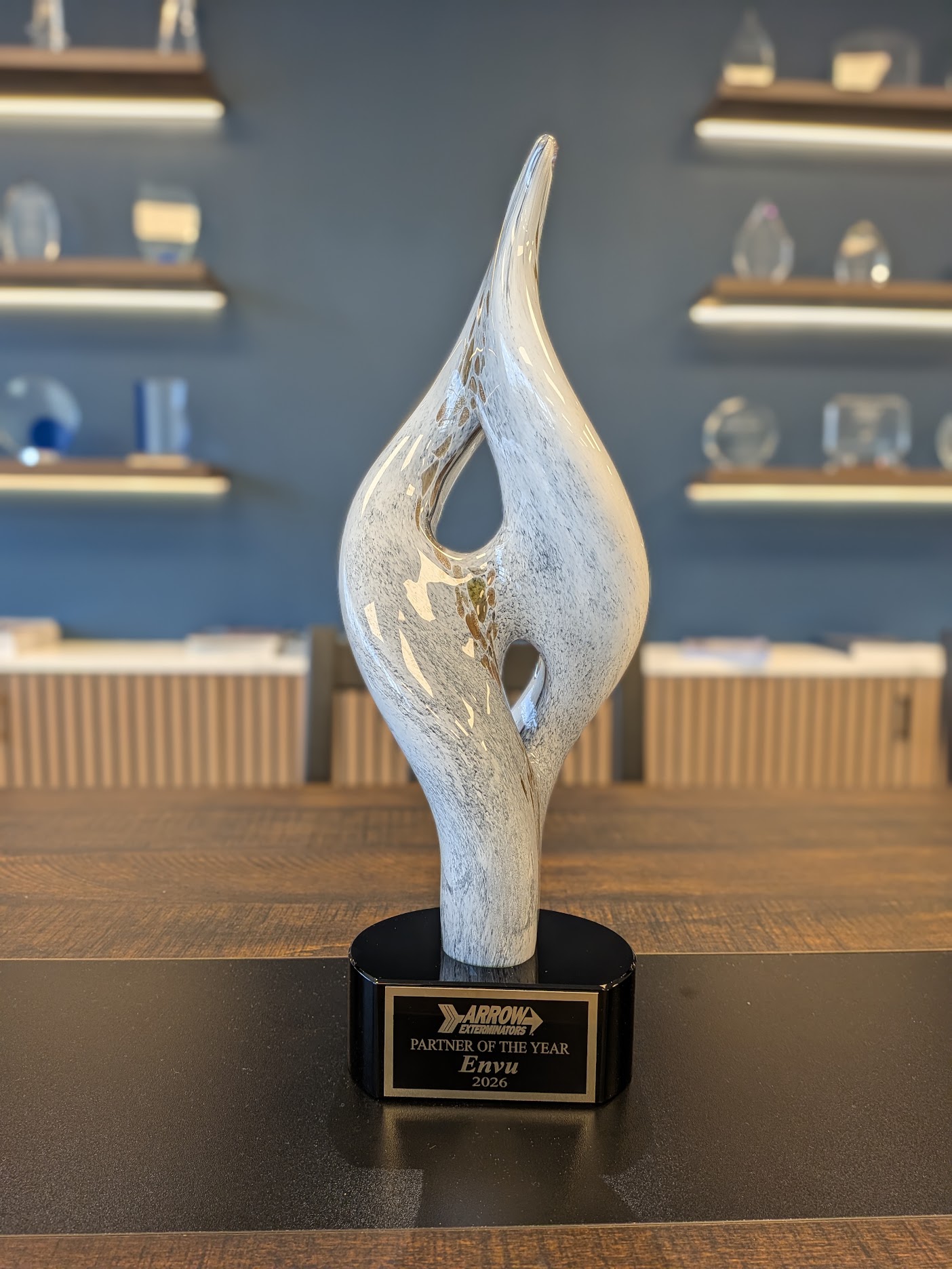 Custom art glass award